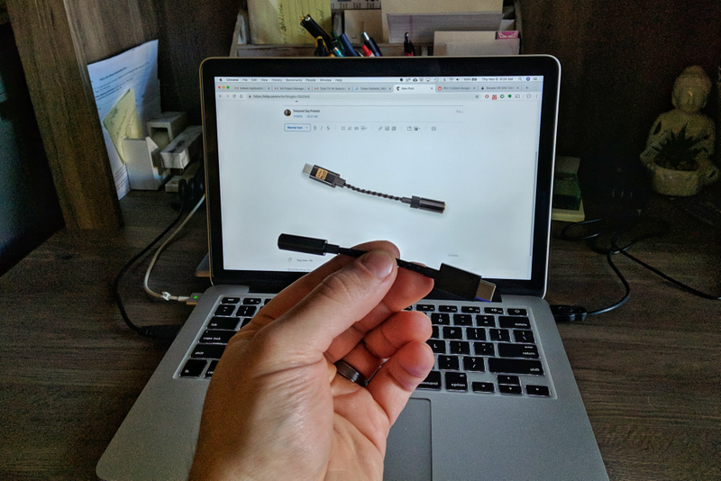 Illustration for article titled There are now high-quality DAC dongles so you can replace your headphone-jack-less phone's headphone jack dongle with a better dongle to dongle while you dongle